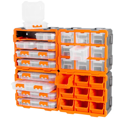 Plastový organizér, 6 uzavíratelných boxů - TC320672