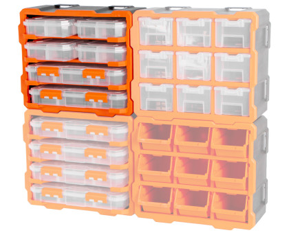 Plastový organizér, 6 uzavíratelných boxů - TC320672