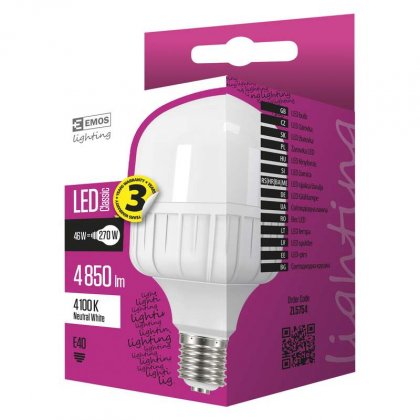 LED žárovka Classic T140,46W E40 neutrální bílá