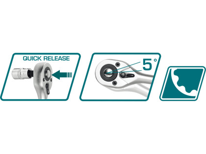 Hlavice nástrčné 1/2', sada 12ks, industrial, CrV