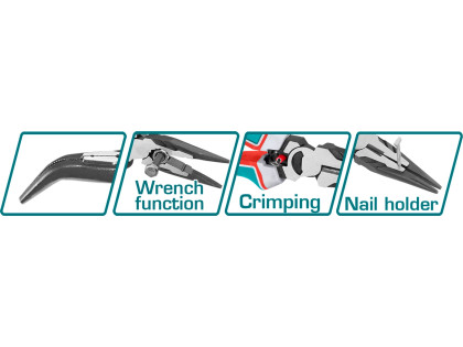 Kleště půlkulaté zahnuté, 200mm, industrial