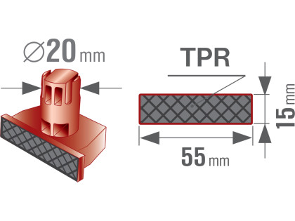 Zarážky vymezovací sada 4ks, k multif. stolům s otvory O 20mm