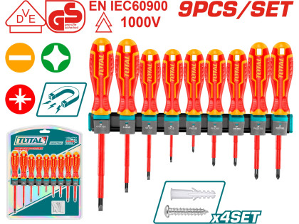 Šroubováky elektrikářské 1000V, VDE, sada 9ks, industrial