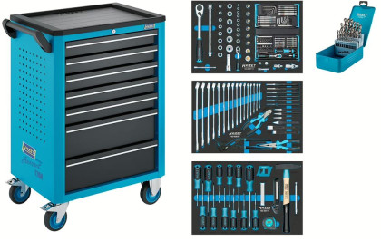 Dílenský vozík Hazet s profi nářadím, 187 ks - HA270767