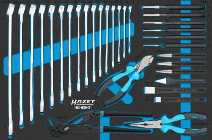 Dílenský vozík Hazet s profi nářadím, 187 ks - HA270767