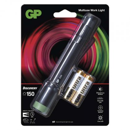 LED svítilna GP C33 + 2× AA baterie GP Ultra