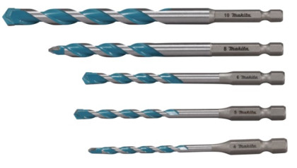 sada vrtáků TCT se stopkou 1/4" multimateriál 12 sad v displeji STOP
