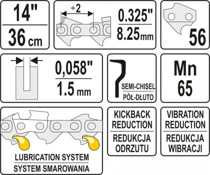 Řetěz pro motorovou pilu 14" 0,325