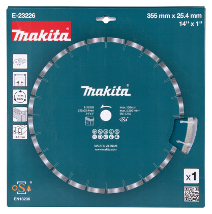 kotouč řezný diamantový beton 355x2.8x25.4mm pro aku stroje = old E-12996
