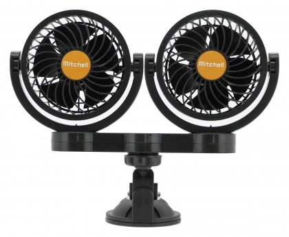 Ventilátor MITCHELL DUO 2x108mm 24V na přísavku