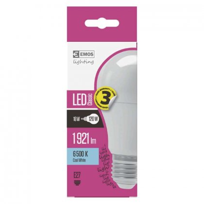 LED žárovka Classic A67 18W E27 studená bílá
