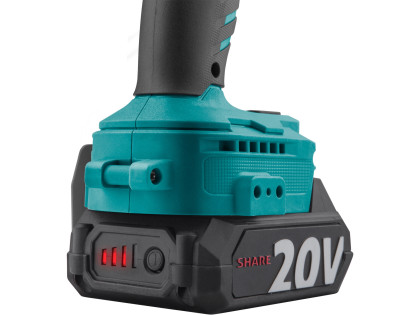 Utahovák rázový 1/2" aku SHARE20V, 500Nm, BRUSHLESS, 2Ah