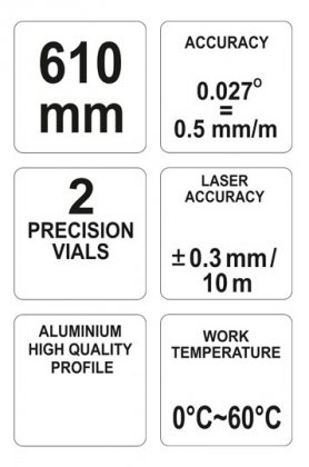 Vodováha digitální 610 cm s laserem