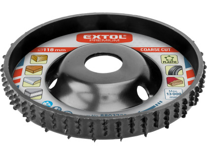 Kotouč rašplový/frézovací na dřevo, O118x18x22,2mm, hrubý sek