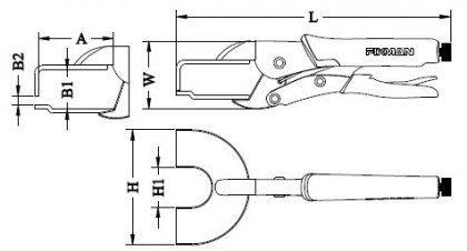 Skřipcové / upínací kleště pro svařování FIXMAN A1405