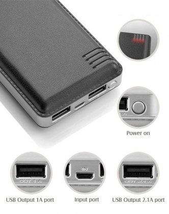 Power bank - přenosná baterie pro nabíjení mobilů, tabletů, navigací atd. HC-M7, bílá