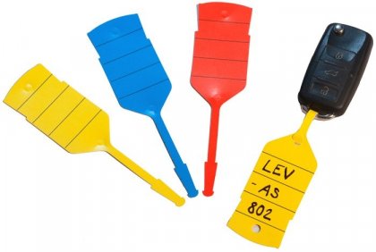Plastové visačky na klíče se štítkem a poutkem SR EXTRA 0850111 - žluté