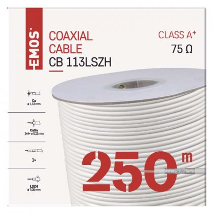 Koaxiální kabel CB113 LSZH, 250m