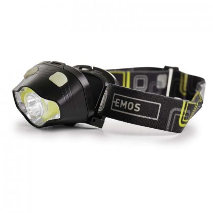 COB LED + LED čelovka P3536, 220 lm, 3× AAA