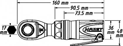 Pneumatická mini ráčna HAZET 9023M-1