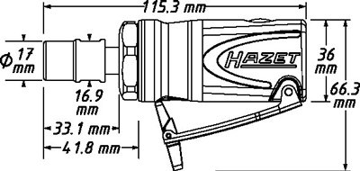 Pneumatická stopková mini bruska HAZET 9032M-1