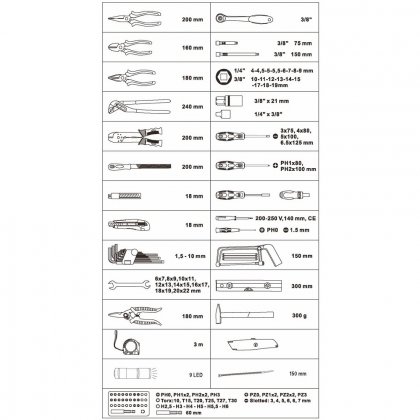 Sada nářadí hliníkový kufr 109ks