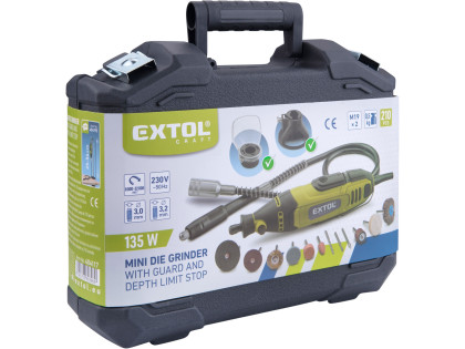 Bruska přímá s ohebným nástavcem, 210ks, 135W