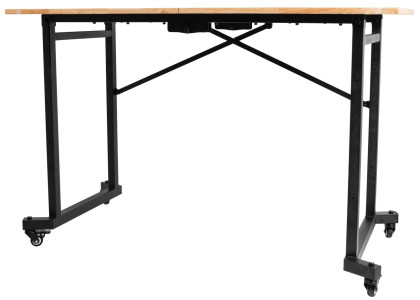 Pojízdný skládací stůl do dílny, 1400 x 650 x 900 mm, nosnost 150 kg