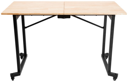 Pojízdný skládací stůl do dílny, 1400 x 650 x 900 mm, nosnost 150 kg