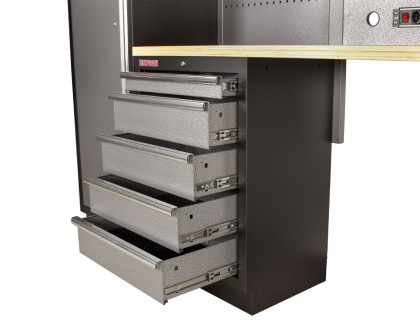 Sestava dílenského nábytku PROFI s vysokou úzkou skříní, 6 ks - AHP1300