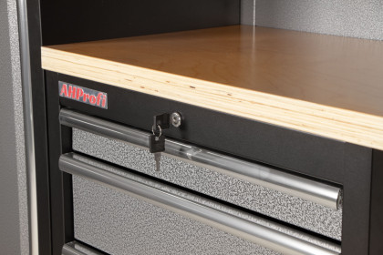 Sestava dílenského nábytku PROFI s vysokou úzkou skříní, 6 ks - AHP1300