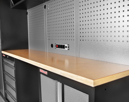 Sestava dílenského nábytku PROFI s vysokou úzkou skříní, 6 ks - AHP1300