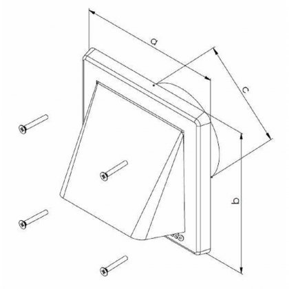 Větrací mřížka gravitační s klapkou 150x150 GK/100 bílá