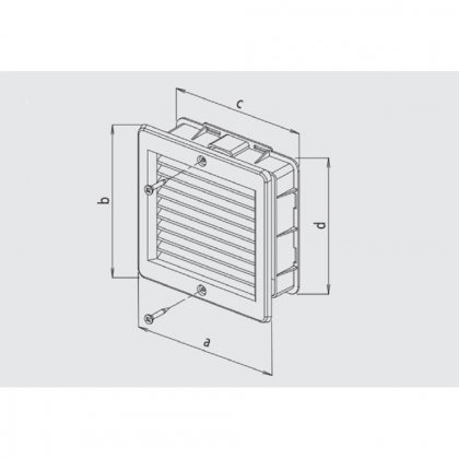 Větrací mřížka s rámečkem a síťovinou - VM 150x150 B bílá