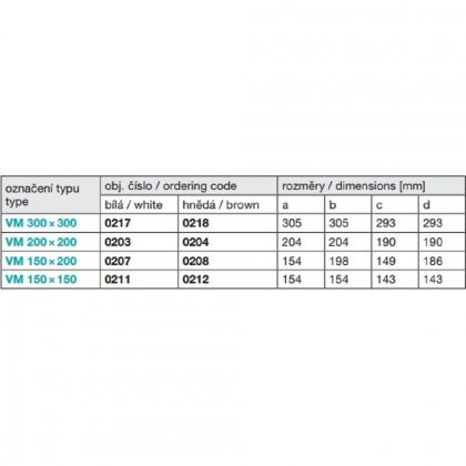 Větrací mřížka s rámečkem a síťovinou - VM 150x150 B bílá