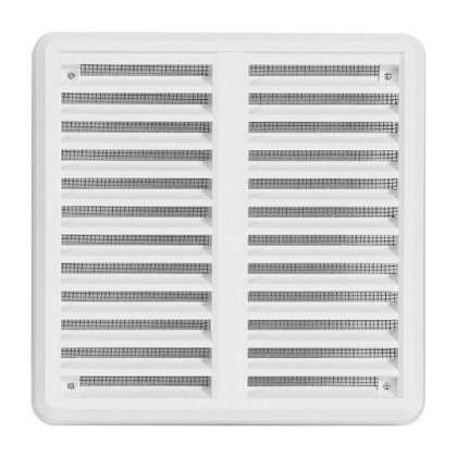 Větrací mřížka se síťovinou - krytka - VM 200x200 KB bílá