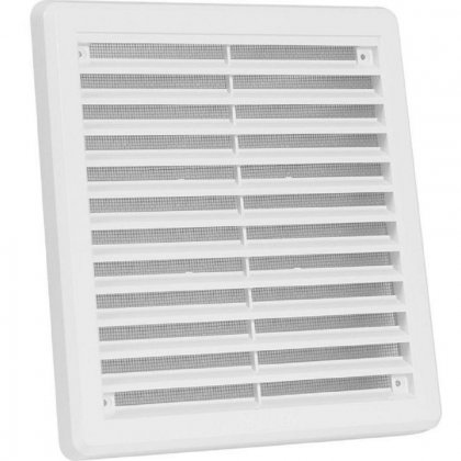 Větrací mřížka se síťovinou - krytka - VM 200x200 KB bílá