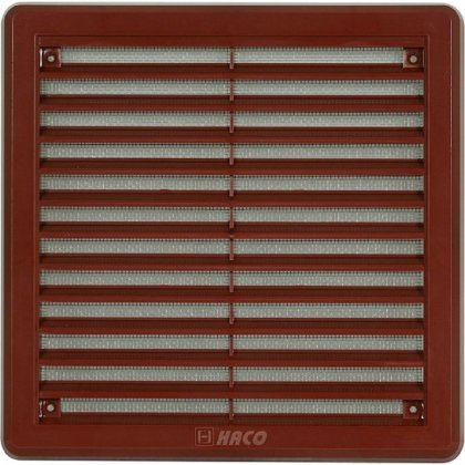 Větrací mřížka se síťovinou - krytka - VM 200x200 KH hnědá