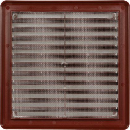 Větrací mřížka se síťovinou - krytka - VM 200x200 KH hnědá