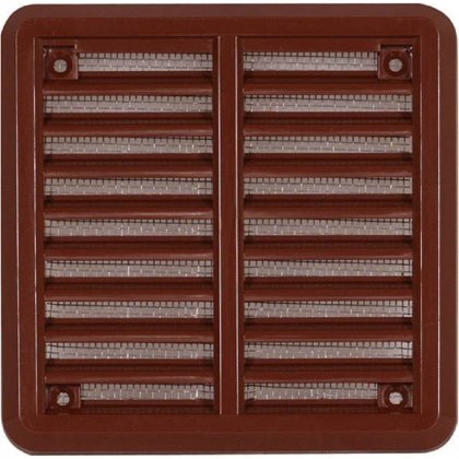 Větrací mřížka se síťovinou - krytka - VM 100x100 KH hnědá