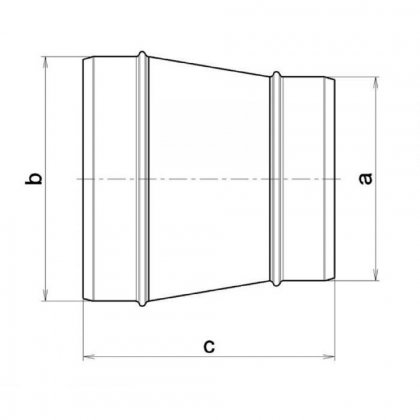 Redukce kovová pozink HACO RK100/125