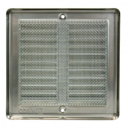 Nerezová větrací mřížka s rámečkem a síťovinou - NVM 150 x 150