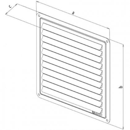 Nerezová větrací mřížka - krytka NVM 150 x 150 K