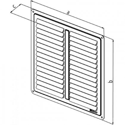 Nerezová větrací mřížka - krytka NVM 250 x 250 K