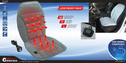 Potah sedadla vyhřívaný s termostatem USB PADDY MAX