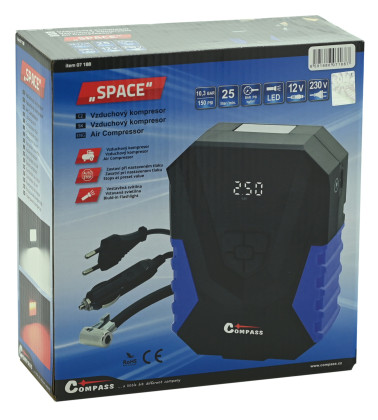 Kompresor 12/230V SPACE digitální se světlem + SOS