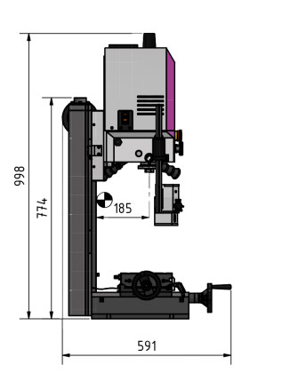 Vrtačko-frézka OPTImill MH 2 DV