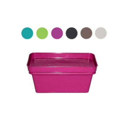 Set truhlík + miska 20 cm fuksie