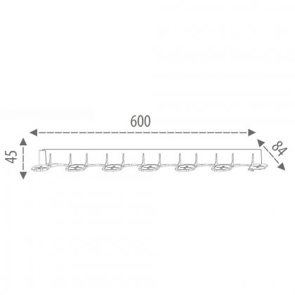 Palisada okraj 4800x45mm černá