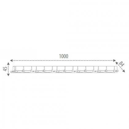 Palisada okraj 8000x45mm černá